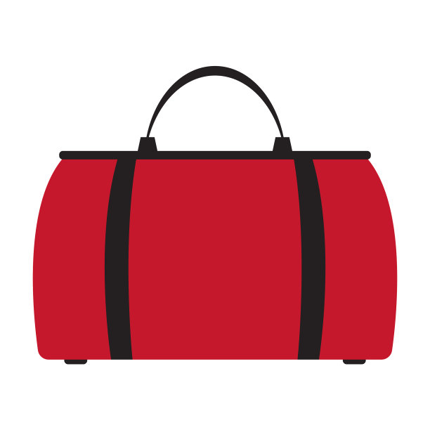 彩色旅行袋孤立在白色背景上图片下载