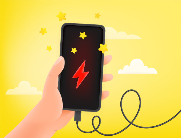 充电现代智能手机3d可爱风格图片下载