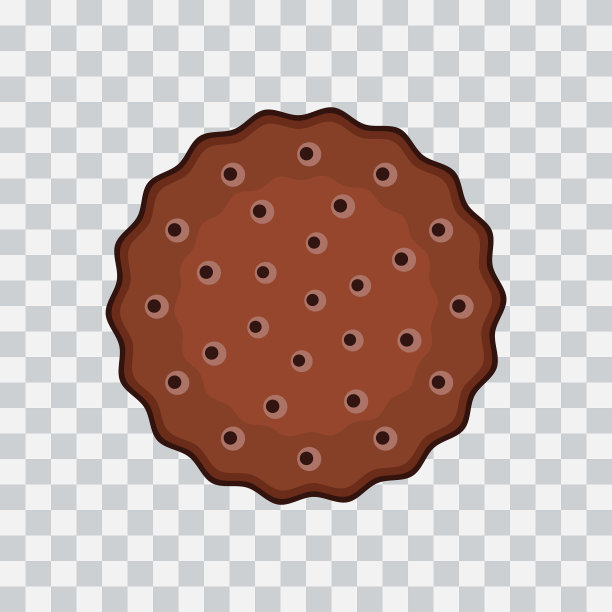 简单的巧克力饼干图标上透明图片下载