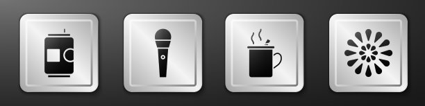 设置啤酒，卡拉ok麦克风，热红酒和图片下载