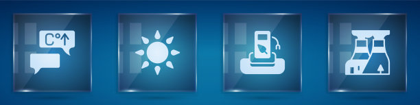 设置全球变暖的太阳加油站和加油站图片下载