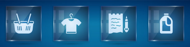 准备好购物篮，t恤清单，铅笔和图片下载