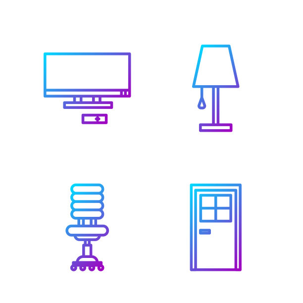 设线闭门办公椅和智能电视图片下载