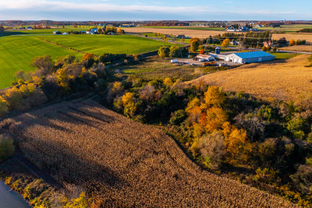 加拿大圣雅各布斯，黄昏中的空中铁桥和康内斯托戈河图片下载