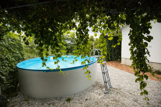 后院有小游泳池图片下载