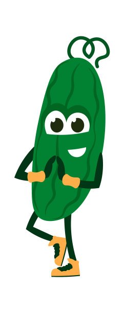 卡通黄瓜做运动蔬菜图片下载