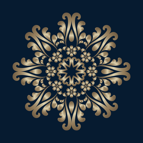 古金圆花纹图片下载