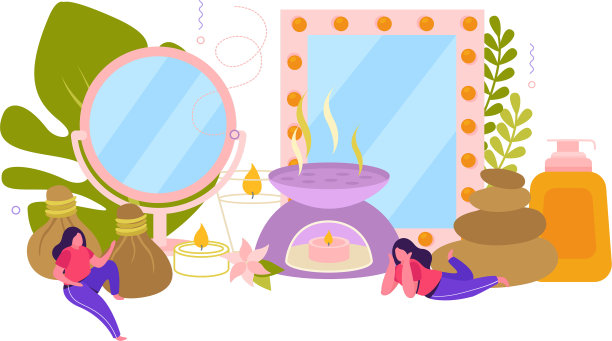 芳香疗法平面概念图片下载