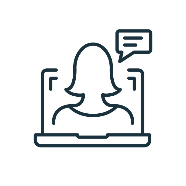 在线教育线图标远程教育e图片下载