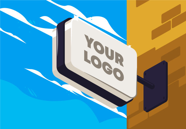 矩形招牌模板为您的标志图片下载