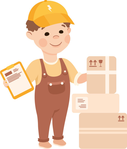 小男孩的写字板和包裹代表图片下载