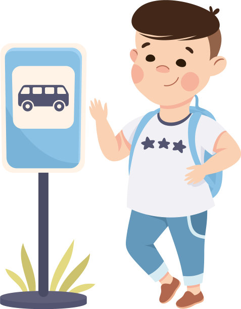 小男孩行人学习路标和图片下载