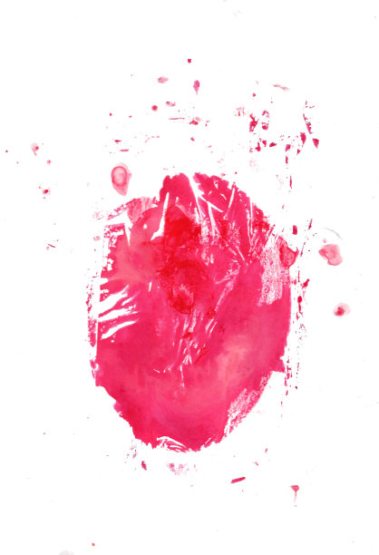 抽象的红色毛笔画在白纸的背景。图片下载