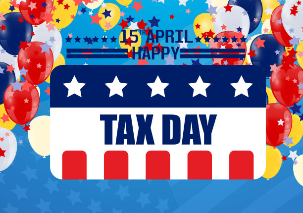 税日设计的背景美国国旗图片下载