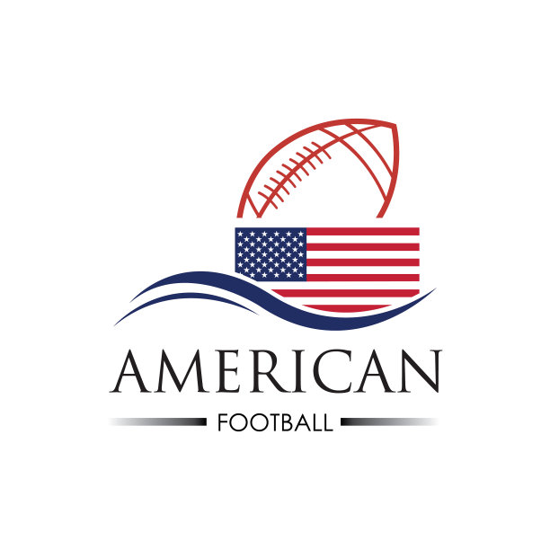 美国运动足球标志设计模板图片下载