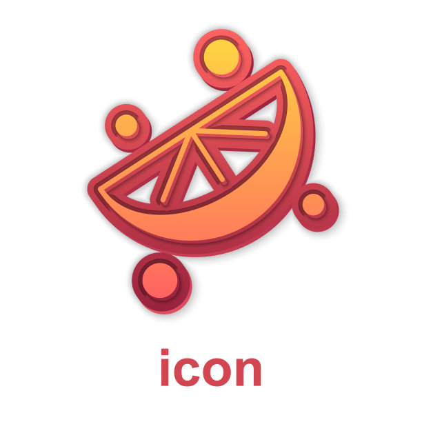 金色切片石灰图标孤立在白色的背景图片下载