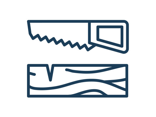 锯木切割工具单图标白色隔离图片下载