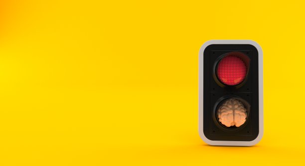 大脑在红灯里图片下载