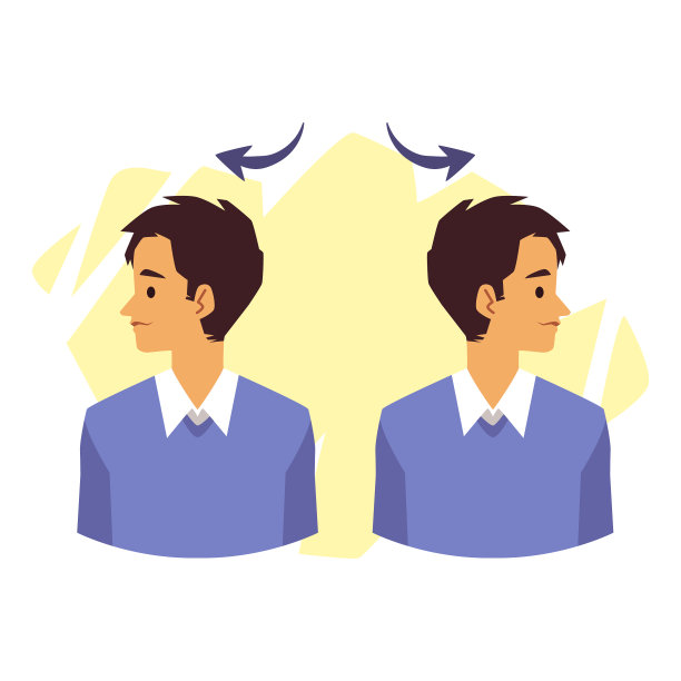 男士做颈部肌肉平伸练习图片下载