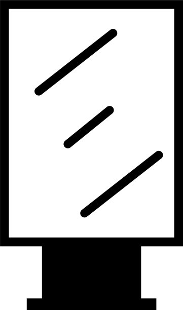 广告牌图标在白色背景空白图片下载