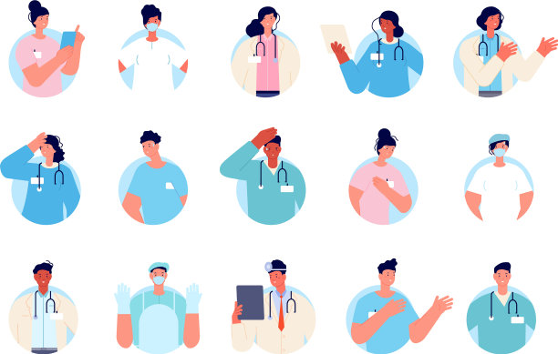 医生化身健康护士肖像医生图片下载