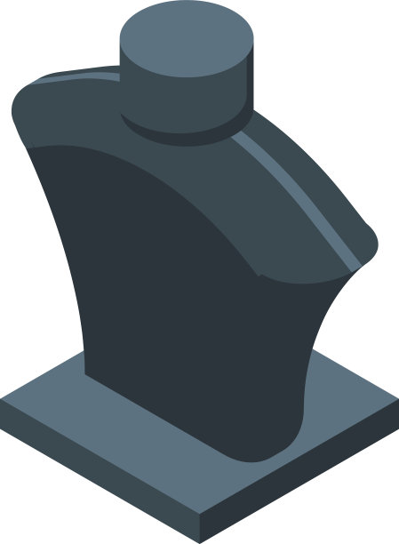 黑色珠宝假人图标等距风格图片下载