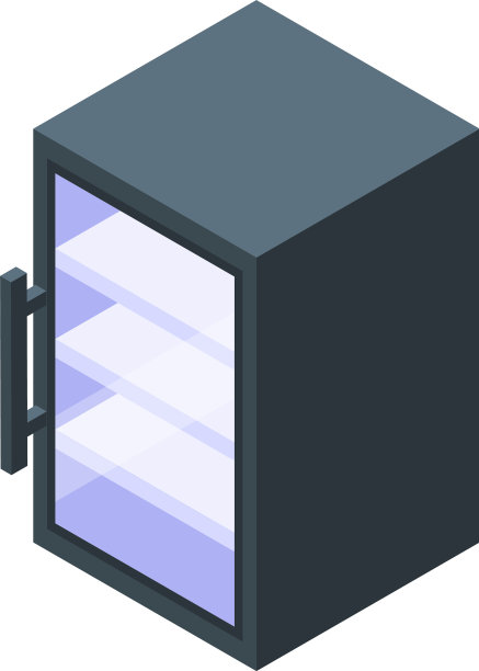 吧台冰箱图标等距风格图片下载