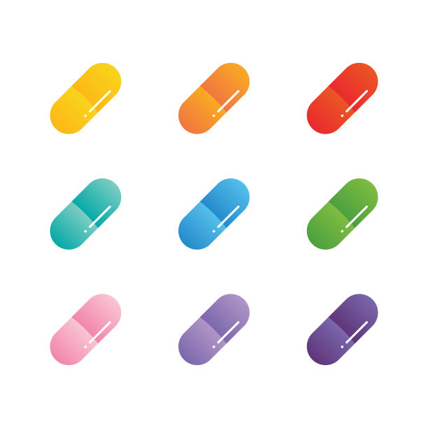 五颜六色的食物，补品，药丸，药物图片下载