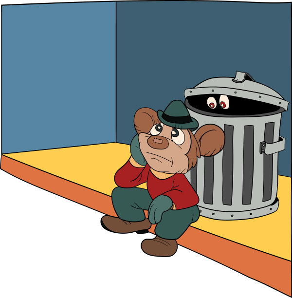 沉思的卡通鼠标完美的设计项目图片下载