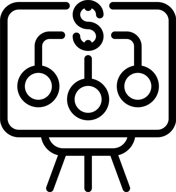 银行支持图标轮廓风格图片下载