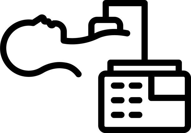 病人除颤器图标轮廓风格图片下载