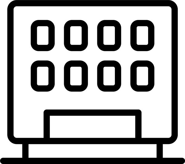 公共自动售货机图标轮廓风格图片下载