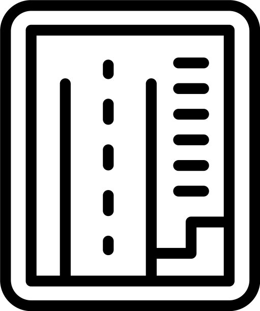 自动地图汽车图标轮廓风格图片下载