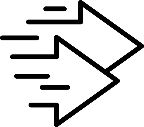 快速箭头图标轮廓风格图片下载