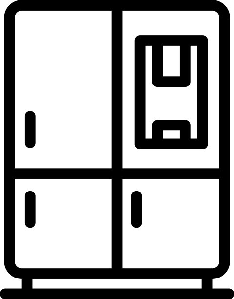 现代冰箱图标轮廓风格图片下载