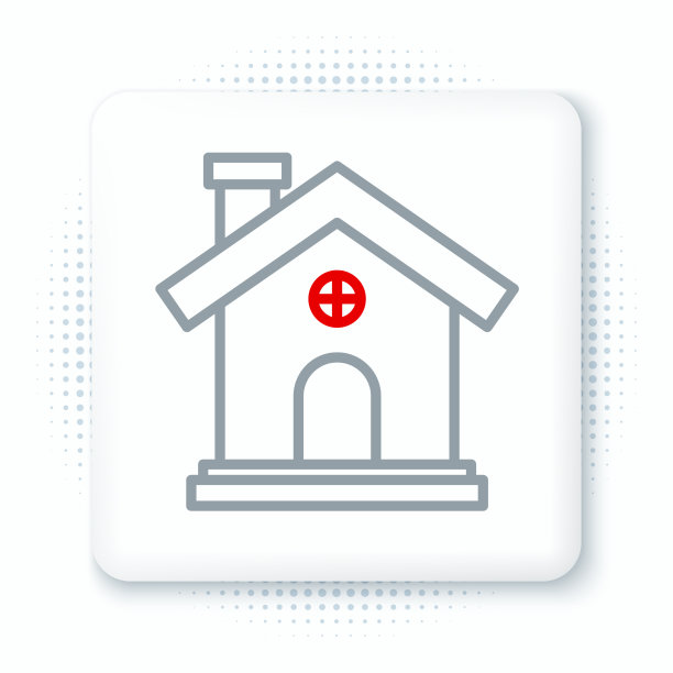 线房子图标孤立在白色背景上的家图片下载