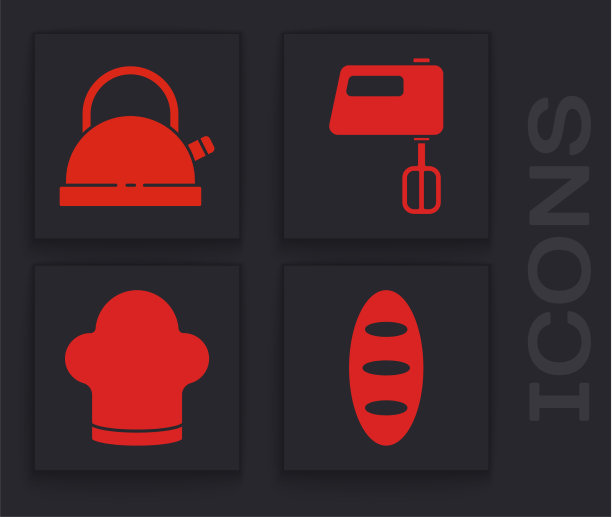 设置带手柄电动搅拌器的面包壶图片下载