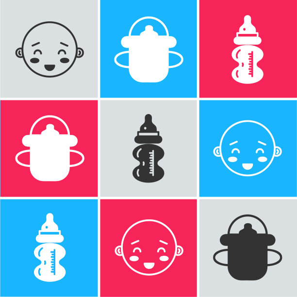 设快乐小男孩和宝宝头斗图片下载