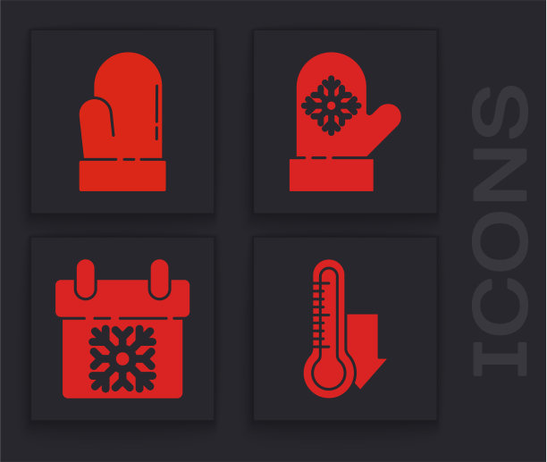 设置气象温度计测量圣诞节图片下载