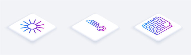 设等距线太阳气象温度计图片下载