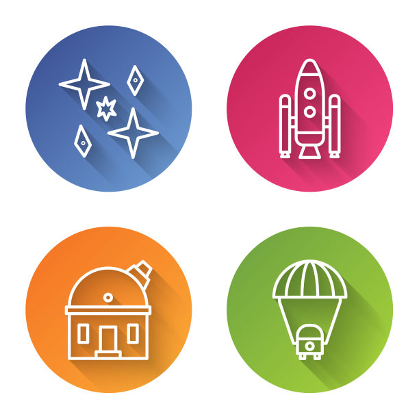 设线行星航天飞机和火箭图片下载