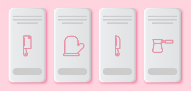 设置线肉刀烤箱手套刀和图片下载