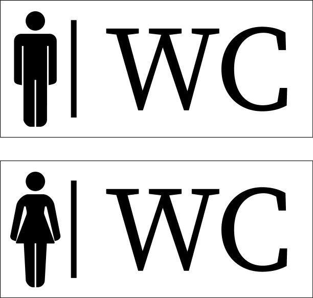 摘要匾牌男女厕所图片下载
