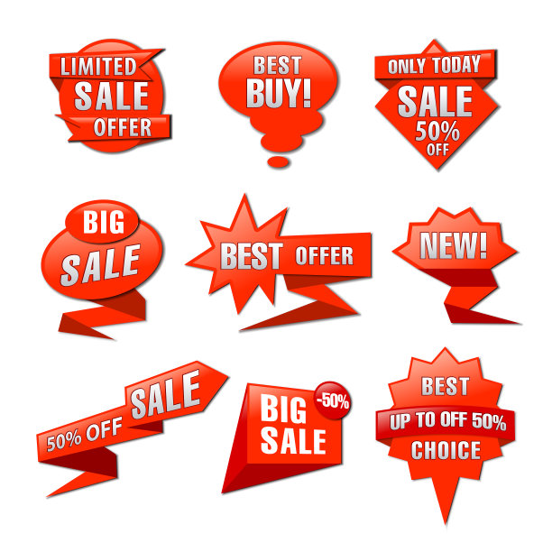 广告彩色标签图片下载