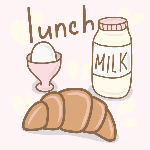 手绘早餐时间图片下载