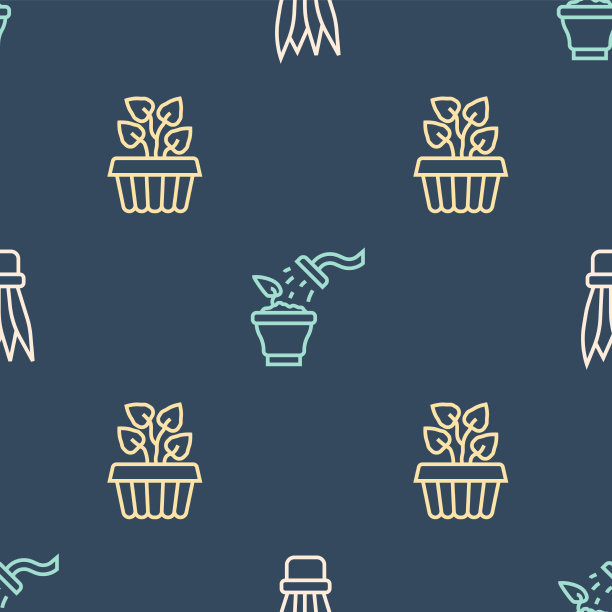 在盆栽室内设置植物常春藤和线植物图片下载