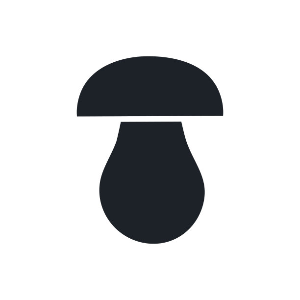 牛肝菌白色蘑菇剪影黑色图片下载