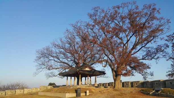 韩国江华岛的延美亭日落图片下载