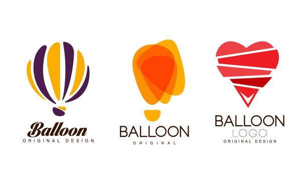气球标志设计创意集现代身份图片下载