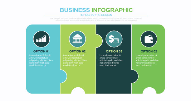 拼图信息图步骤股票说明拼图片，拼图，数字4，信息图，团结图片下载